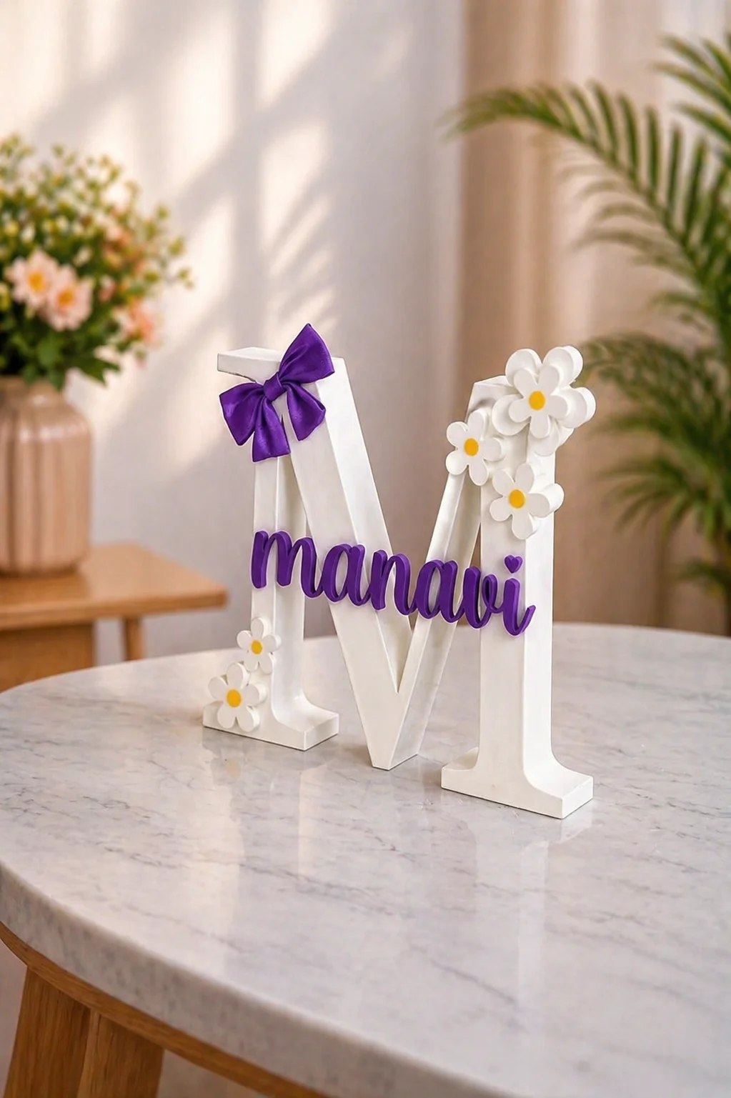 Customized Name Initial Stand – 3D Printed Personalized Decor