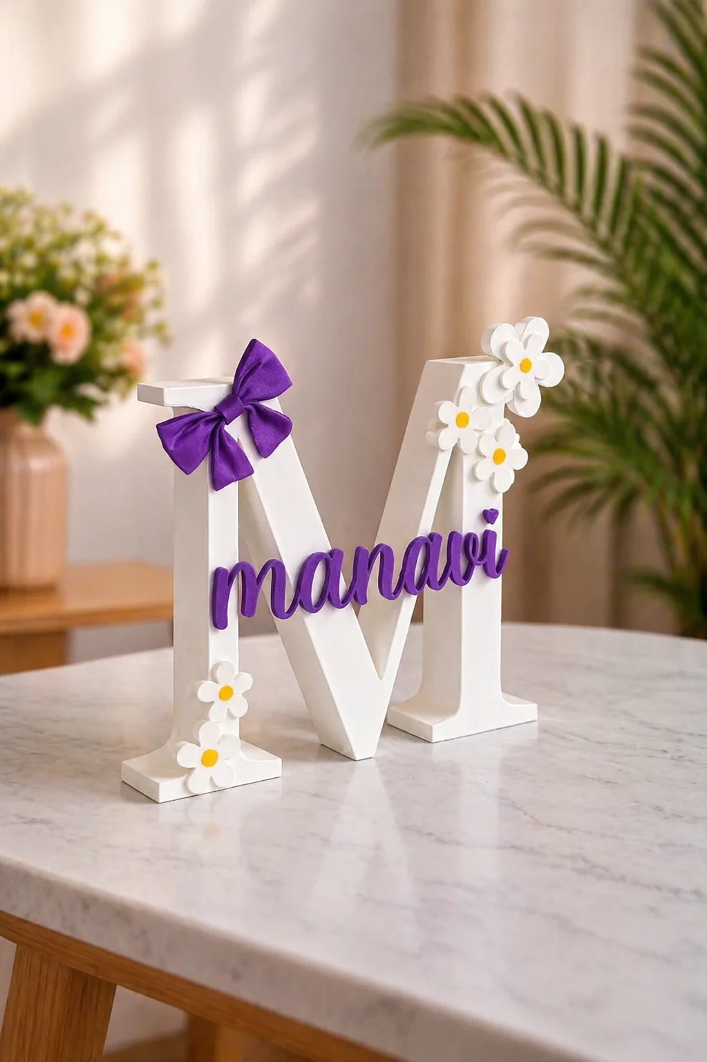 Customized Name Initial Stand – 3D Printed Personalized Decor