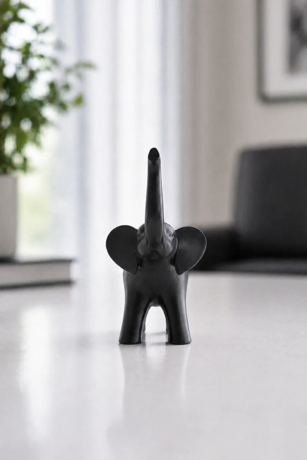 Minimal Elephant Showpiece – 3D Printed Decorative Figurine