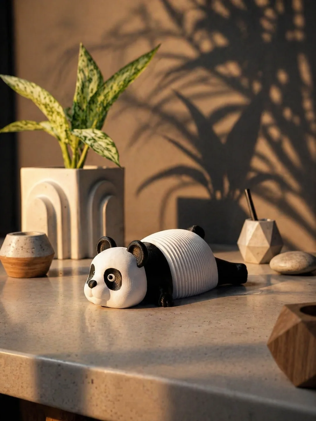 Cute Panda Stretch Tissue Holder – Creative Desk Organizer & Home Décor