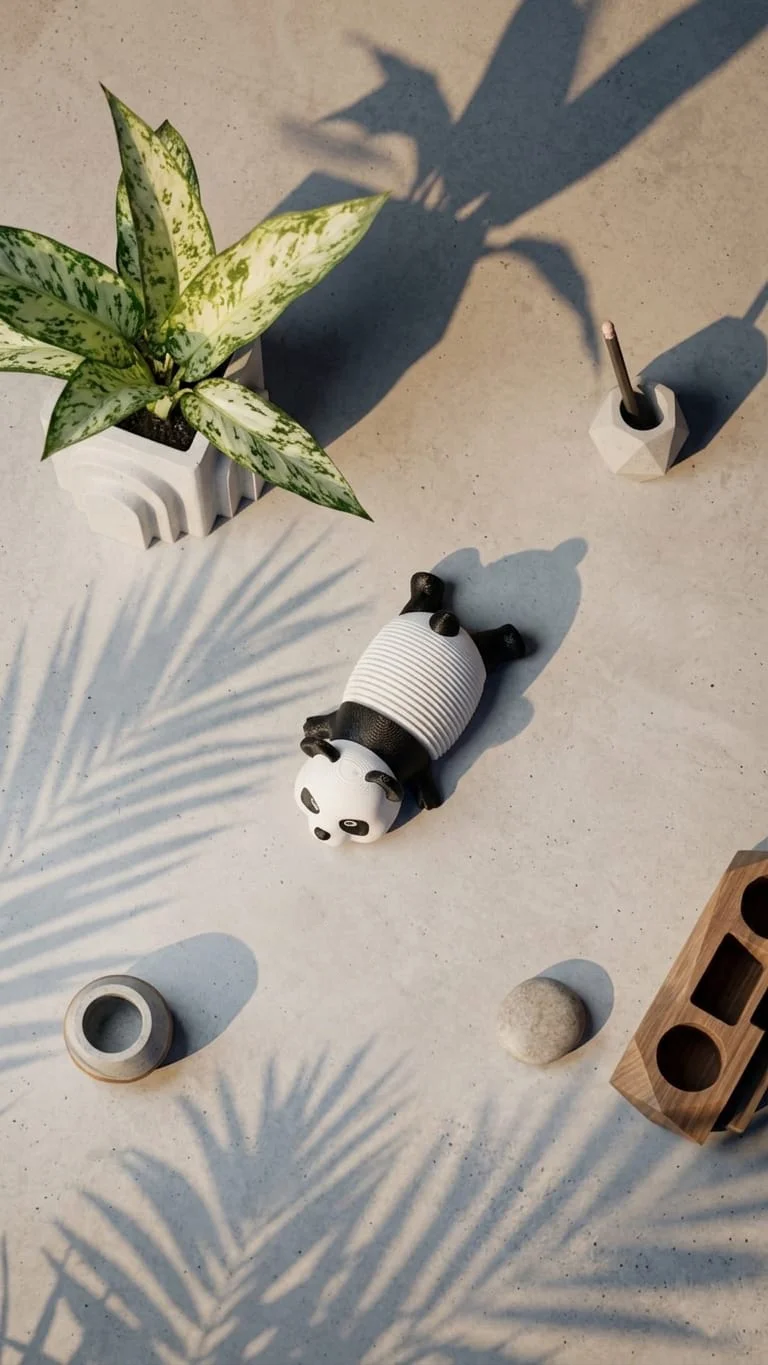 Cute Panda Stretch Tissue Holder – Creative Desk Organizer & Home Décor